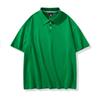 F04# Japonés Color Sólido Otoño Hombro Manga Corta Solapa Camisa POLO Traje de Grupo Traje de Clase Logotipo de Impresión Color Sólido Estilo Joker
