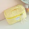 Bolsa de Cosméticos de Flor de Gran Capacidad Estilo Coreano Alto Valor de Belleza Bolsa de Almacenamiento Portátil para Viaje Bolsa de Lavado de Cosméticos de Algodón Suave Fresco