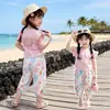 Pantalones Estampados y Conjunto de Gato para Niñas 2026 Nuevo Conjunto de Dos Piezas Moda Estilo Coreano para Niñas Pequeñas, Ropa de Verano para Niños Pequeños