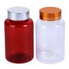 Botella de Plástico Transparente Portátil con Tapa Dorada y Plateada 50 60 100ml Botella de Muestra Botella para Polvo de Tabletas Botella para Almacenamiento de Granos Dorados