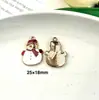 142 Colgantes de Navidad Colgantes de Aleación con Gota de Aceite Accesorios para Joyería DIY Colgante de Papá Noel Muñeco de Nieve Campana