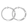 Agita el mismo estilo de pulsera de marca cuadrada NK para regalar a novias, novio, pulsera de personalidad, moda, letras ins, pulsera de pareja