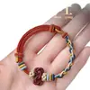 Pulsera Tejida a Mano con Nudo Wenchang Ganadora del Primer Premio, Se Puede Ensartar con Cuentas, Hilo Rojo para el Éxito, Nuevo Diseño de Nudo Ajustable