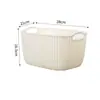 Cesta de almacenamiento de plástico para armarios, cestas de baño, cestas de lavandería de estilo ratán para mesa, cestas de juguetes y cajas de almacenamiento portátiles.