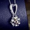 Nuevos productos Joyería al por mayor para mujer Cadena para la clavícula de moda vintage corta con colgante de copo de nieve de diamante coreano suizo