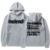 Moletom com Estampa de Carta da Turnê do Álbum do Rapper Melendi Unissex Harajuku Streetwear Hip-Hop