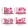 Carta de Amor del Día de San Valentín Transfronteriza Adornos de Madera Regalos Festivos Accesorios de Decoración de Mesa para Fiestas En Stock