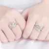 Anillo Tótem de Dragón y Fénix, Anillo Abierto Ajustable para Hombres y Mujeres, Anillos de Pareja de Dragón y Fénix Chapados en Plata 925 para Boda y Compromiso