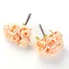 Corona Simulada DIY Tocado Estilo Bosque Rosa de Té Estilo Europeo Capullo de Rosa Tela de Seda Flor de Peonía Flor de Cabeza Materiales de Decoración