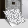 Pegatinas de suelo de baldosas de estilo europeo portugués transfronterizo para decoración de suelo de baño y dormitorio, pegatinas de pared esmeriladas gruesas, autoadhesivas e impermeables