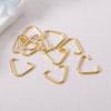 Fivela de triângulo de aço inoxidável DIY fivela de suspensão de triângulo banho 18K ouro real fivela de anel D de triângulo ferragem acessórios para bagagem atacado