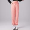 Calça Esportiva Feminina para Primavera e Verão, Cintura Alta, Cordão, Corte Solto, Corrida ao Ar Livre, Fitness, Shuffle Dance, Calça Jogger Casual