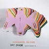 Porta-Moedas DIY Dobrável Colorido Couro PU Estilo Macaron Ins Acessório Chaveiro Clutch
