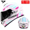 Casco de Motocicleta Certificado Dot para Hombres y Mujeres, Casco Integral Ad para Todas las Estaciones, Casco Cálido y Seguro con Certificación 3C