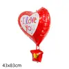 Cross-border 18 polegadas em forma de coração I LOVE YOU balão de filme de alumínio Dia dos Namorados confissão de casamento balão decorativo atacado
