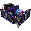 Soporte de chasis de escritorio transparente acrílico simple para placa base IMATX plataforma de prueba de computadora abierta.