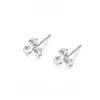 Pendientes de Botón Mini Flor Rosa Dorada con Aguja de Plata Pura S999 2026 Pendientes Súper Hermosos con un Toque de Lujo