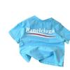 Camiseta de algodón para niños, de manga corta, con estampado de letras, para verano, para niñas y bebés