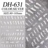 Polvo de Espejo Mágico Textura Pegatinas para Uñas Planas con Adhesivo Posterior Asimétricas Doradas Pegatinas de Arte para Uñas Joyería Estilo Dh Estampado en Caliente