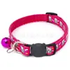 Gato Mascota Dibujo Galgo Estampado Banda Campana Anillo Cuello Decoración Perro Anti-Pérdida Hebilla Plástica Collar