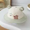 Chapéu Balde de Veludo com Urso para Bebê para Outono e Inverno, Bonito e Adorável para Meninos, Chapéu de Pescador para Bebê de Outono para Meninos, Estilo Coreano