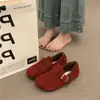 Nuevos Zapatos Mula de Felpa para Mujer Otoño e Invierno 2025, Suelas Suaves Cálidas de Felpa para Exteriores, Moda para el Trabajo, Tendencia Versátil de Zapatos Boken
