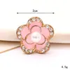 Nuevos Accesorios Creativos de Joyería de Hongo Perlado Incrustado de Diamantes Aleación de Zinc Agujero DIY Flor para Zapatos Accesorios Yiwu Mayorista