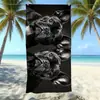 Toalla de Playa de Microfibra Transfronteriza con Logo Personalizado, Absorbente de Agua, Secado Rápido, Toalla de Baño de Terciopelo Doble Cara Estampada, Hecha a Medida para Comercio Exterior