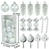 Set de 15 piezas de paleta de caramelo de 6 cm traje navideño bola de Navidad piña colgante de árbol de Navidad regalo de Navidad