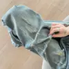 Jeans Anchos Desgastados de Color Claro para Mujer, Tiro Alto, Nuevo Estilo Primavera/Verano 2026, Pantalones Rectos Holgados Casuales Adelgazantes de Largo Completo