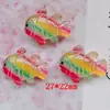 Nuevos Accesorios de Animales Marinos Pequeños Color Arcoíris Parche de Piruleta de Resina Accesorios para el Cabello de Niños Accesorios para Ropa