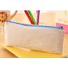 Estuche para Lápices Bojin DIY Pintado a Mano, Estuche de Colores, Estuche con Cremallera en Blanco de Lona Graffiti, Bolsa de Almacenamiento para Papelería Al por Mayor