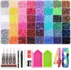 Atacado best-seller transfronteiriço 48 cores 60 cores strass de fundo plano 15 grades 40 grades conjunto de strass de resina strass AB acessórios de decoração para nail art