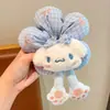 Lindos Scrunchies Florales de Dibujos Animados para Mujer con un Toque de Lujo, Rellenos de Algodón, Cuerda para el Cabello con Cabeza de Perro 3D, Cuerda para el Cabello de Gato y Pato