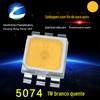 5074 Contas de LED SMD Branco Quente 1W Alta Potência 2800-3200K Iluminação Interna 5074 Luz Branco Quente