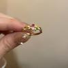 Verano Brillante ~ Anillo de Esmalte de Gota de Zircón Colorido para Mujer Diseño Nicho Sentido de Alta Gama Anillo de Dedo Personalizado de Moda