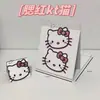 Espelho de Maquiagem Dobrável Hello Kitty Espelho de Mesa Portátil Gatinha Fofa KT Espelho de Retoque de Alta Definição