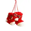 Amazon Nuevo Mini Calcetín Navideño Colgante Decoración de Árbol de Navidad Colgante de Bota Colorida Venta al por Mayor