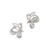 Flash diamante borboleta olho de gato brincos de pedra brincos de temperamento high-end das mulheres brincos de ouro design de nicho pequenos e requintados