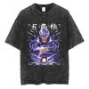 Camiseta Holgada Harajuku Hip Hop Streetwear para Hombre Lavada Ani