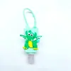 Funda de PVC de dibujos animados para botella de gel antibacterial, superventas transfronteriza, funda protectora de resina hecha a medida para botella trapezoidal de 30 ml, botella de perfume con cordón
