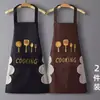Nuevo delantal de cocina para el hogar impermeable a prueba de aceite moderno lindo ropa de trabajo para hombres y mujeres delantal de cocina delantal de cintura personalizado