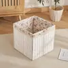 Cesta Plegable para Guardar Ropa, Caja de Almacenamiento para Juguetes, Caja de Almacenamiento de Gran Capacidad, Cesta de Almacenamiento de Paja Sintética y Mimbre Sintético