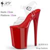 Zapatos de baile de tubo de acero de 23 cm, de moda europea y americana, sexys, con plataforma de entrenamiento y tacón alto para mujer.
