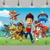 Fiesta de Cumpleaños Patrulla Canina Transfronteriza de Amazon Tema Infantil Patrulla Canina Tema de Dibujos Animados para Cumpleaños Tela Fotográfica