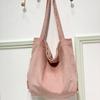 Amazon Bolso de Hombro de Pana Moda Gran Capacidad Bolso de Mujer Casual Casual Bolso de Tela de Pana Logo Personalizado