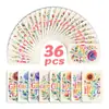 Conjunto Colorido de Cartões de Saudação Florais Inspiradores, 36 Cartões de Gratidão e Bênção Sem Repetição, Materiais para Diário, Cartões Postais Decorativos