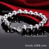 Fábrica de atacado galvanizado pulseira de prata moda clássico comércio exterior venda quente jóias 8 milímetros vintage Buda contas pulseira ebay