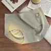 Ropa Interior de Mujer sin Costuras para Yoga y Deporte de Seda de Hielo Secado Rápido Seda de Hielo Oso Seda Antibacteriana en la Entrepierna, Refrescante y Cómoda