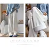 Calça casual de espinha de peixe macia plus size 150kg para homens e mulheres, calça pantalona fina de cintura alta com caimento solto, primavera/verão 2026